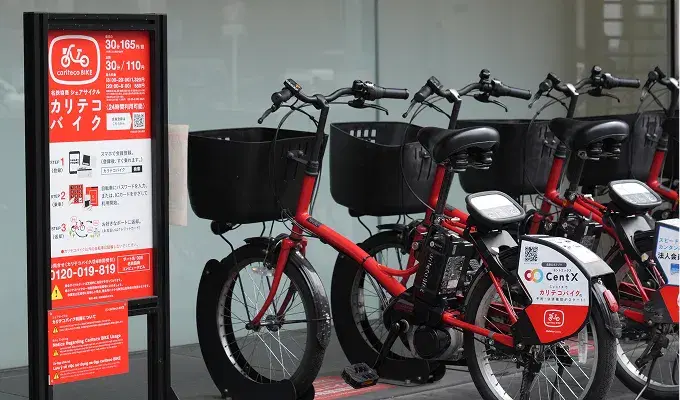 最寄りのポートから自転車を借りて乗車後は別のポートにも返却可能